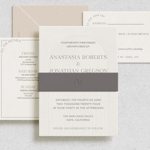 The Archway Suite Sample | Letterpress Invitation