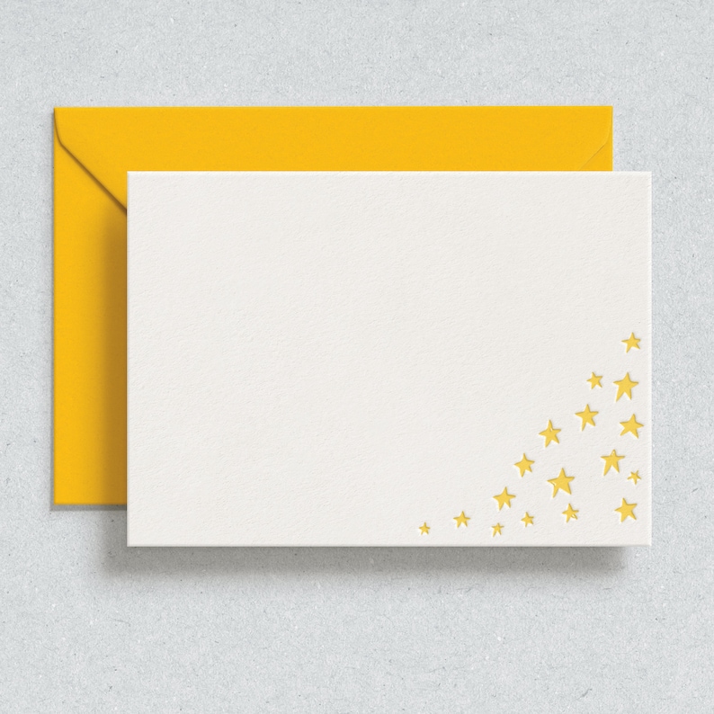 Stars // Letterpress Stationery Set image 1