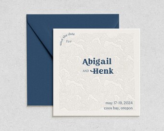 Waves || Letterpress Save the Date