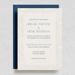 The Waves Suite Sample | Letterpress Invitation