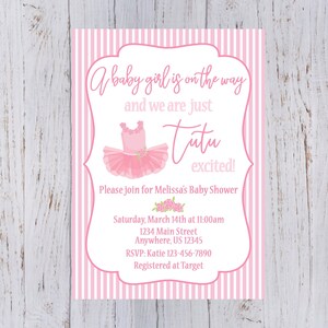 Tutu-Baby-Dusche Einladung