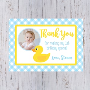 Digital Rubber Duck Birthday Thank You Card