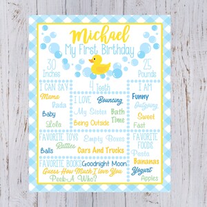 Rubber Duck Birthday Board