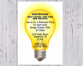 Electrician Retirement Party Invitation