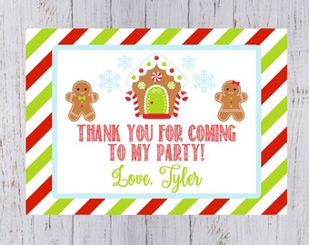 Gingerbread Birthday Small Favor Tag