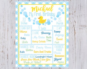 Rubber Duck Birthday Board