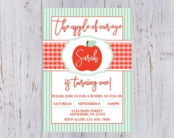 Apple Birthday Invitation