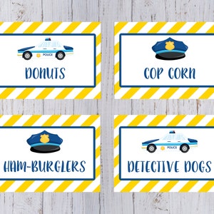 Blanko & Personalisierte Polizei Food Label/Zelt