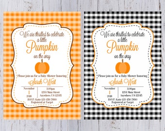 Pumpkin Baby Shower Invitation