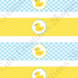 Rubber Duck Water Bottle Labels - Etsy