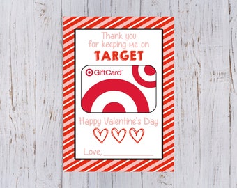 Teachers Valentine's Day Printable Gift Card Holder for Target Gift Card 5x7