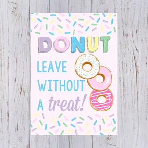 Digital Donut Leave Without A Treat Print - Etsy