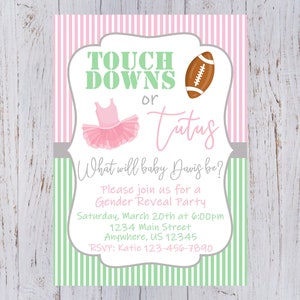 Touchdowns oder Tutus-Baby-Gender-Ablöse