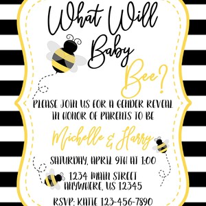 Gender Reveal Bee Invitation image 5