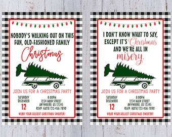 Christmas Vacation Theme Party Invitation