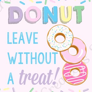 Digital Donut Leave Without A Treat Print - Etsy