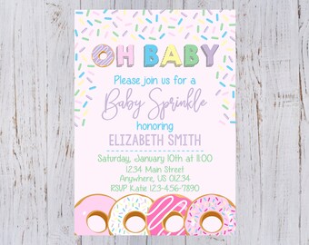 Donut Baby Shower/Sprinkle Invitation