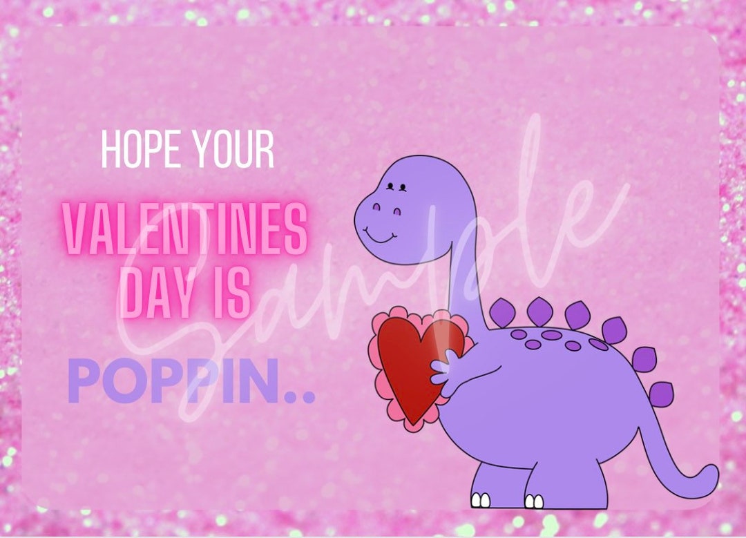 Dinosaur Valentines Day Card **DIGITAL FILE** - Etsy