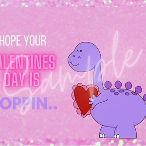 Tarjeta de San Valentín de Dinosaurio **ARCHIVO DIGITAL**