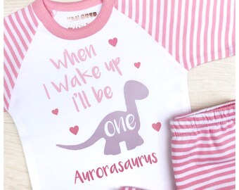 When I Wake Up Birthday pyjamas Elephant Dinosaur Mickey Mouse pyjamas