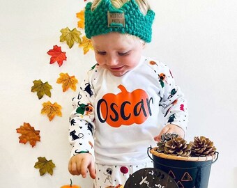 Hose APAELEA 3pcs Neugeborenes Baby Kürbis Outfits My 1st Halloween Langarm Strampler Hut Hose APAELEA 3pcs Neugeborenes Baby Kürbis Outfits My 1st Halloween Langarm Strampler Hut