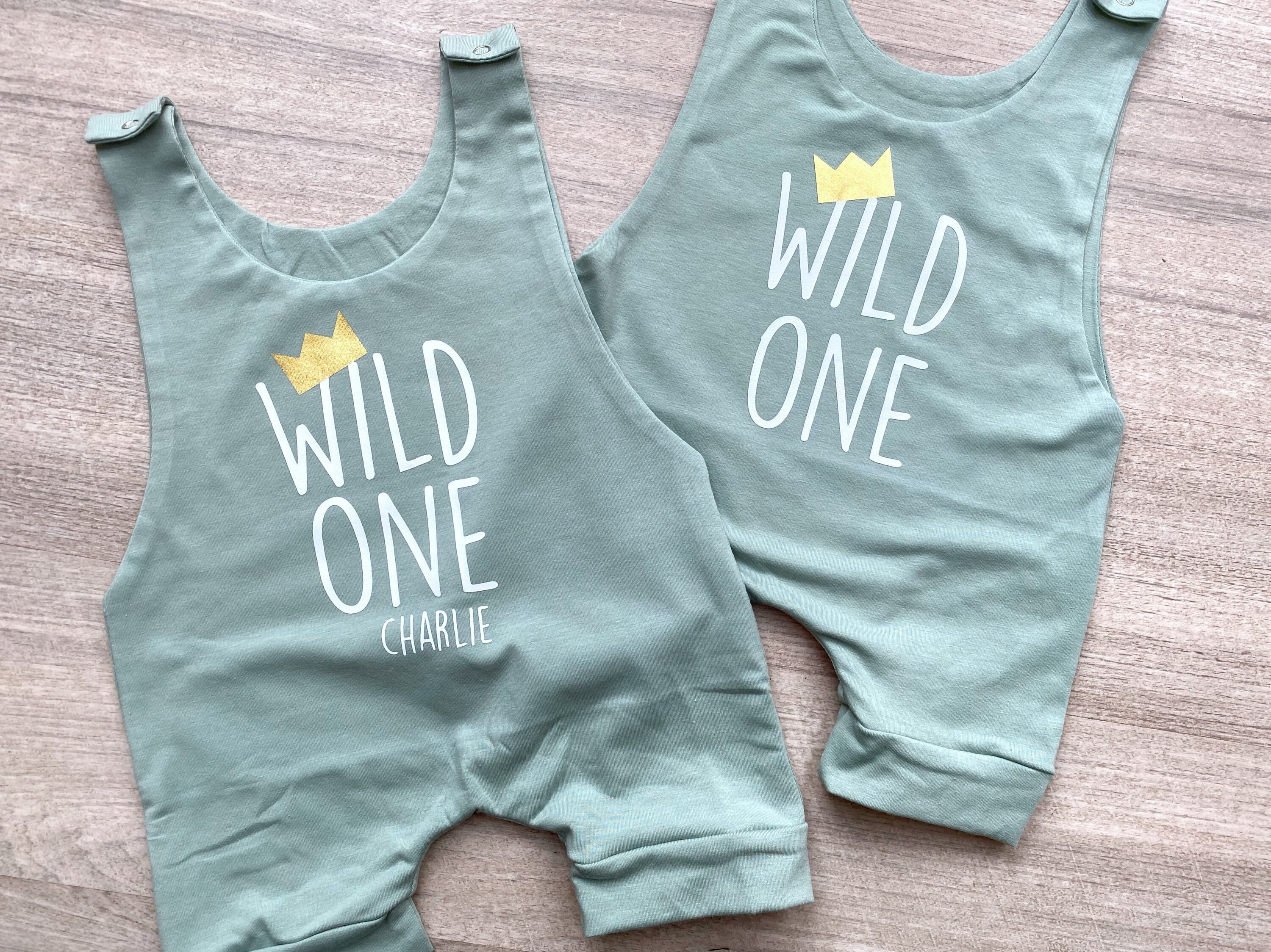 Wild One Birthday Romper Lilac Sage Blue or Pink Outfit. Etsy UK