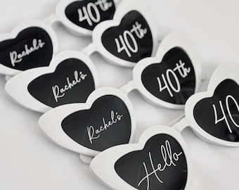Personalised Sunglasses Stickers | Custom Name Decals, Party Favors