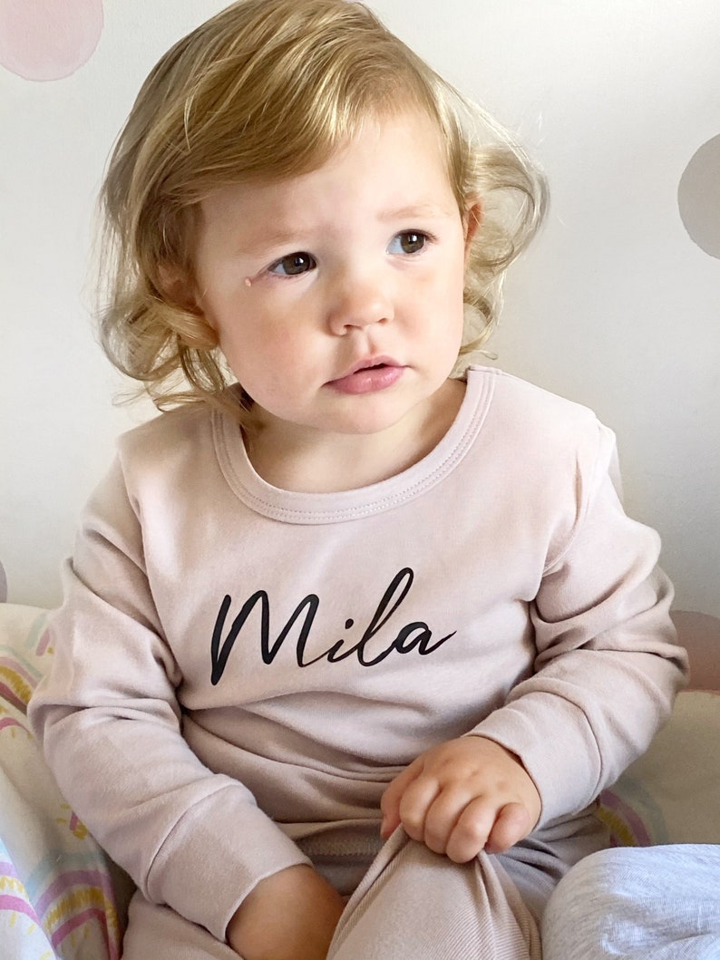 SoftStyle Personalised Baby and Toddler Lounge Set/ Loungewear | Etsy