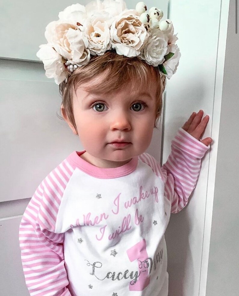 Personalised Girls Pyjamas or Sleepsuit. Raglan Pink & Rose Etsy