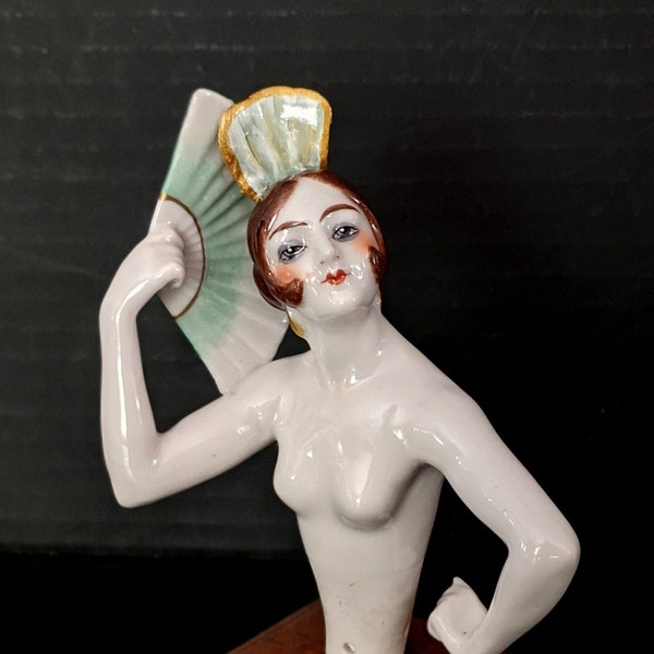 Antique Dressel & Kister Half Doll, Flamenco Dancer, RARE Pincushion Doll, Demi Figurine, Please READ description