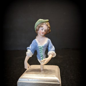 Antique Dressel Kister Half Doll, Small Pincushion Doll, Demi Figurine, Miniature Doll, Collectible Half Doll