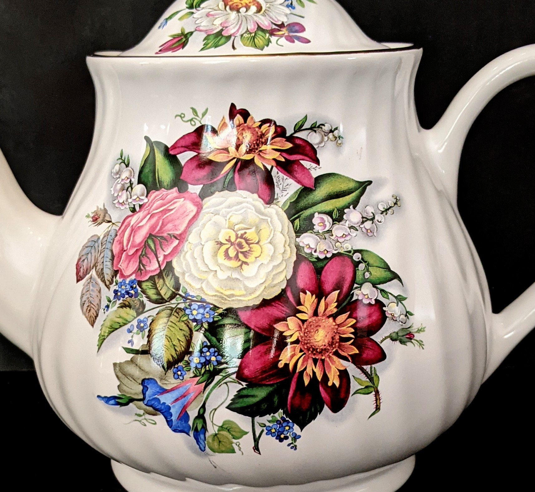 Vintage Arthur Wood & Son Staffordshire England Large Tea Pot