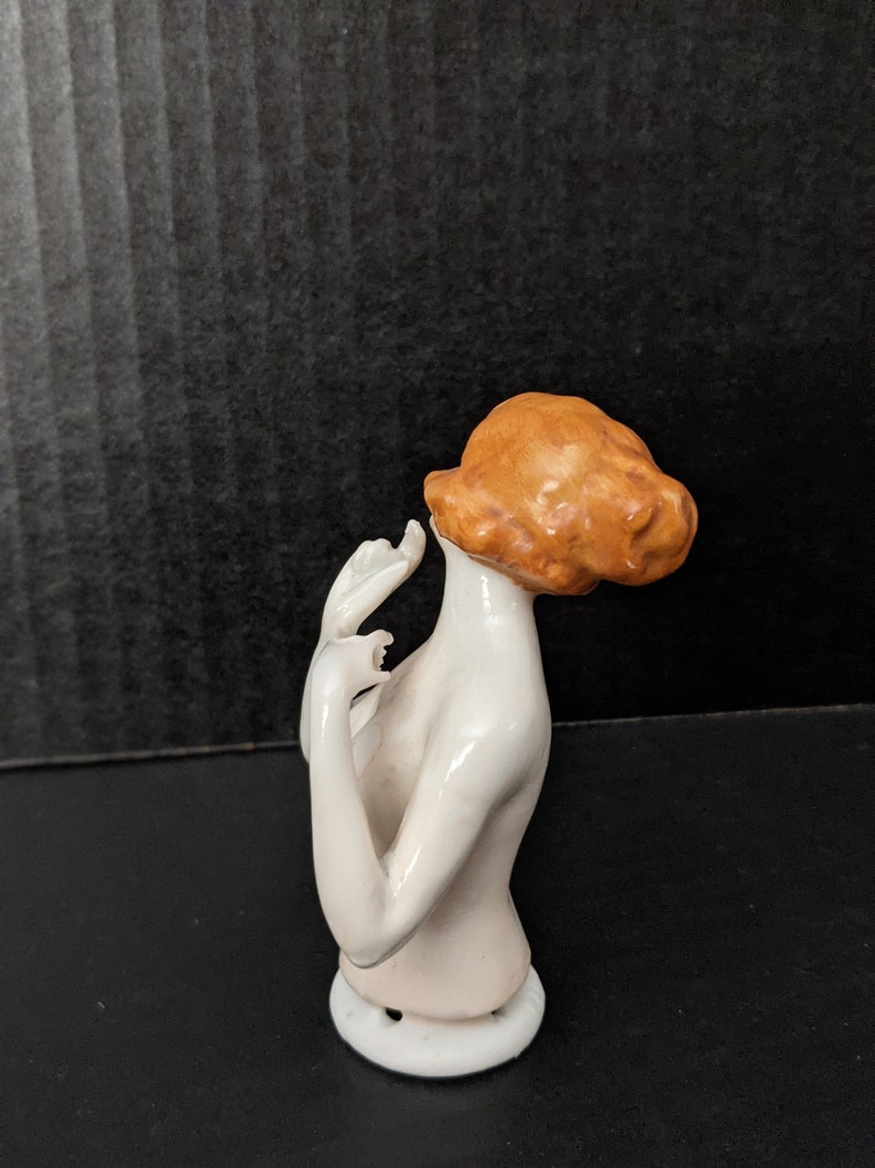Antique Carl Schneider Half Doll, Art Deco Pincushion Doll, Germany ...
