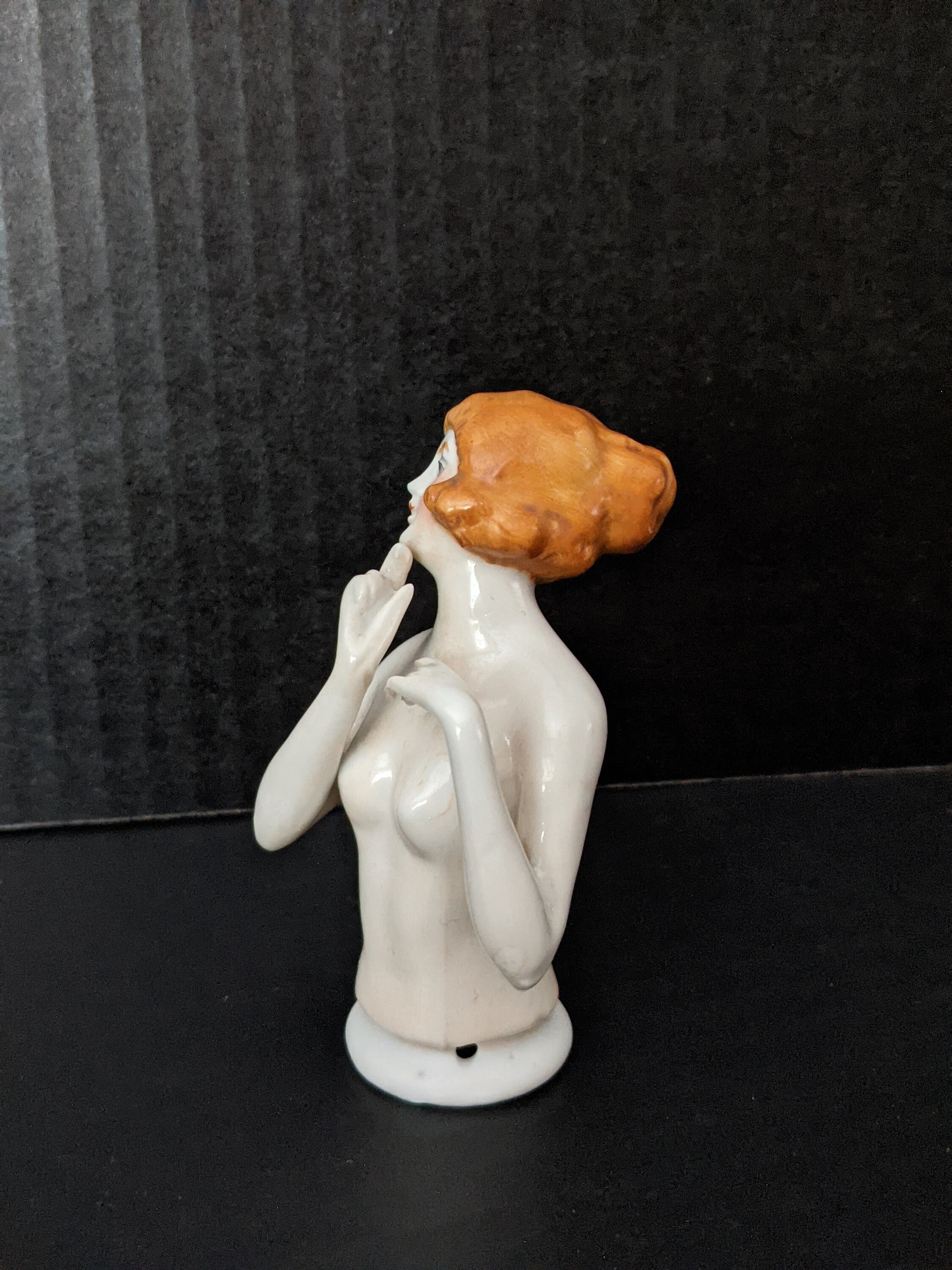 Antique Carl Schneider Half Doll, Art Deco Pincushion Doll, Germany ...