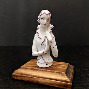 Antique Art Deco Flapper Half Doll, Pincushion Doll, Demi Figurine, Germany RARE half doll.  Art Nouveau Doll