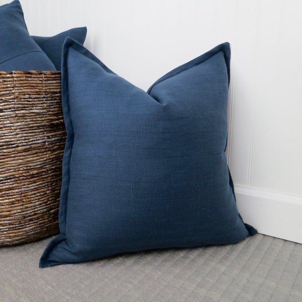 Dark Blue Pillow Etsy