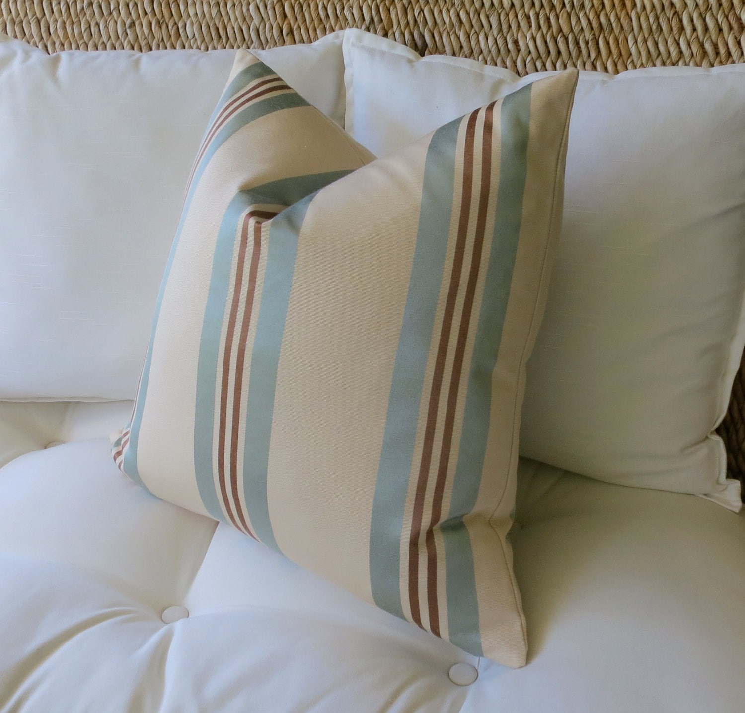 Striped Pillow Cover 20 X 20 Inch Pillow Cover 22 X 22 Inch Etsy