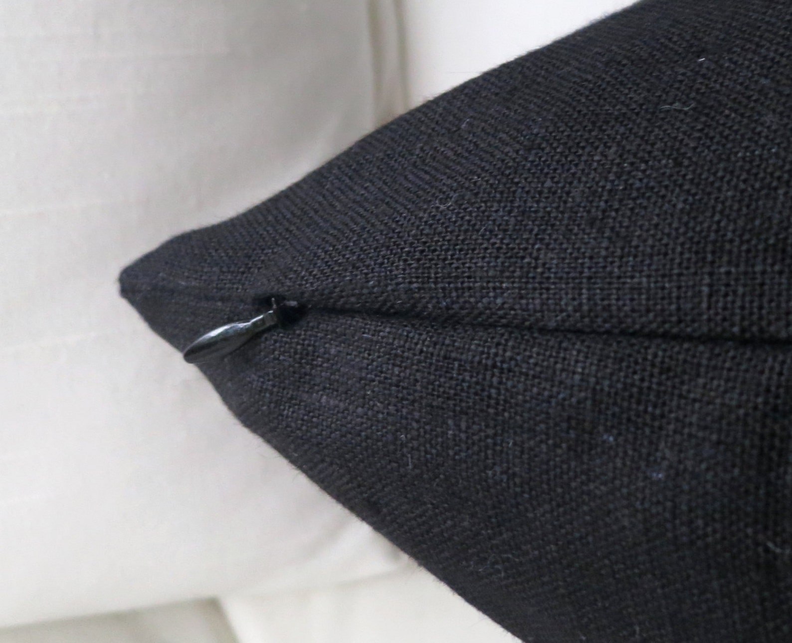 Black Linen Pillow Cover Solid Pillow Cover Euro Sham Etsy