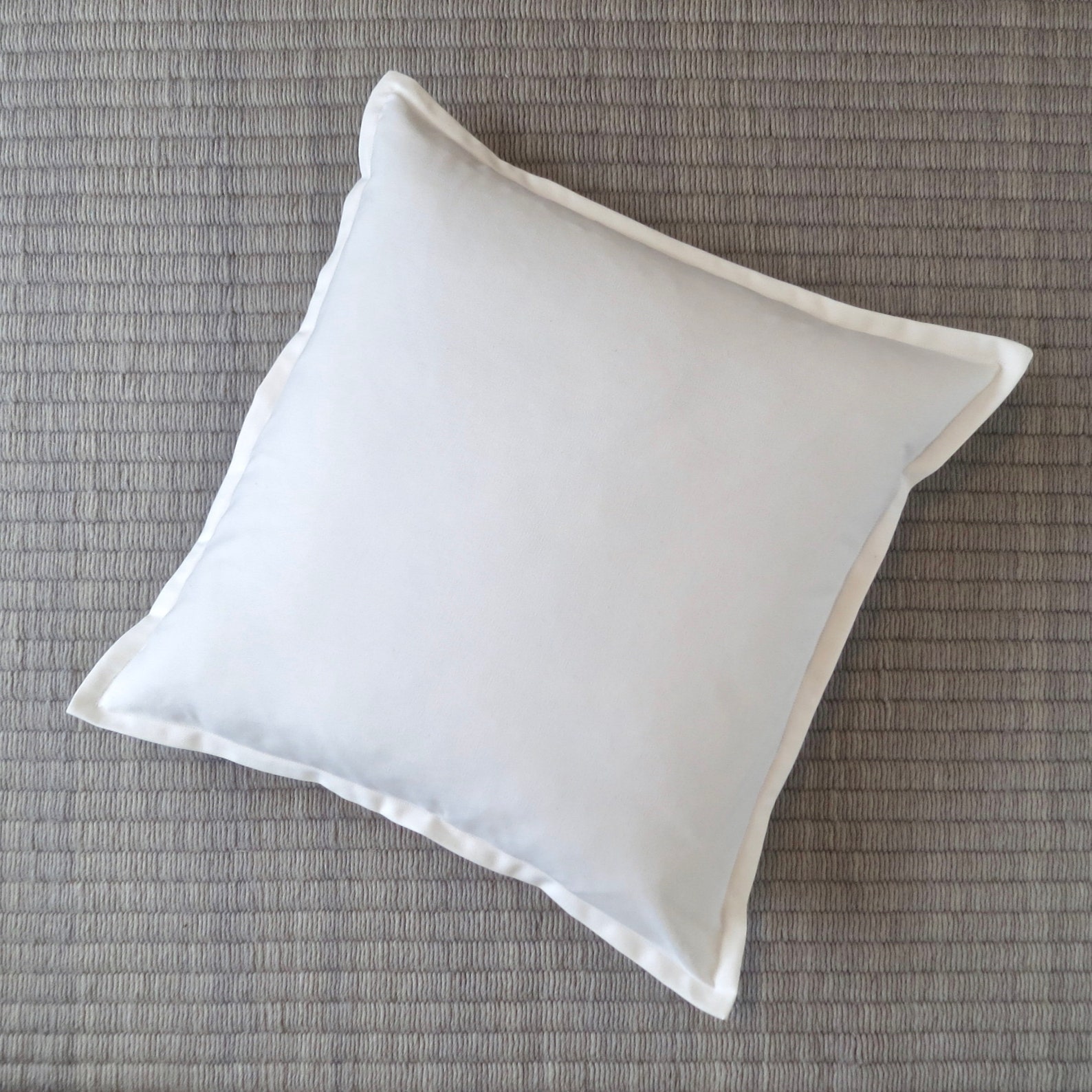 White Flange Edge Indoor Outdoor Pillow Cover Patio Pillow Etsy