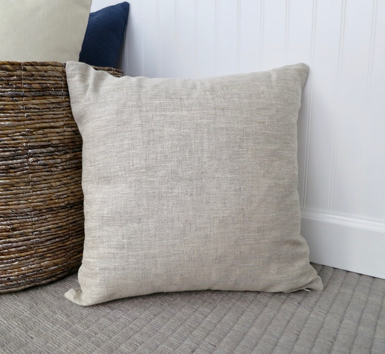 Contrast Square Linen Pillow Cover 18x18 inch 20 x 20 inch Etsy