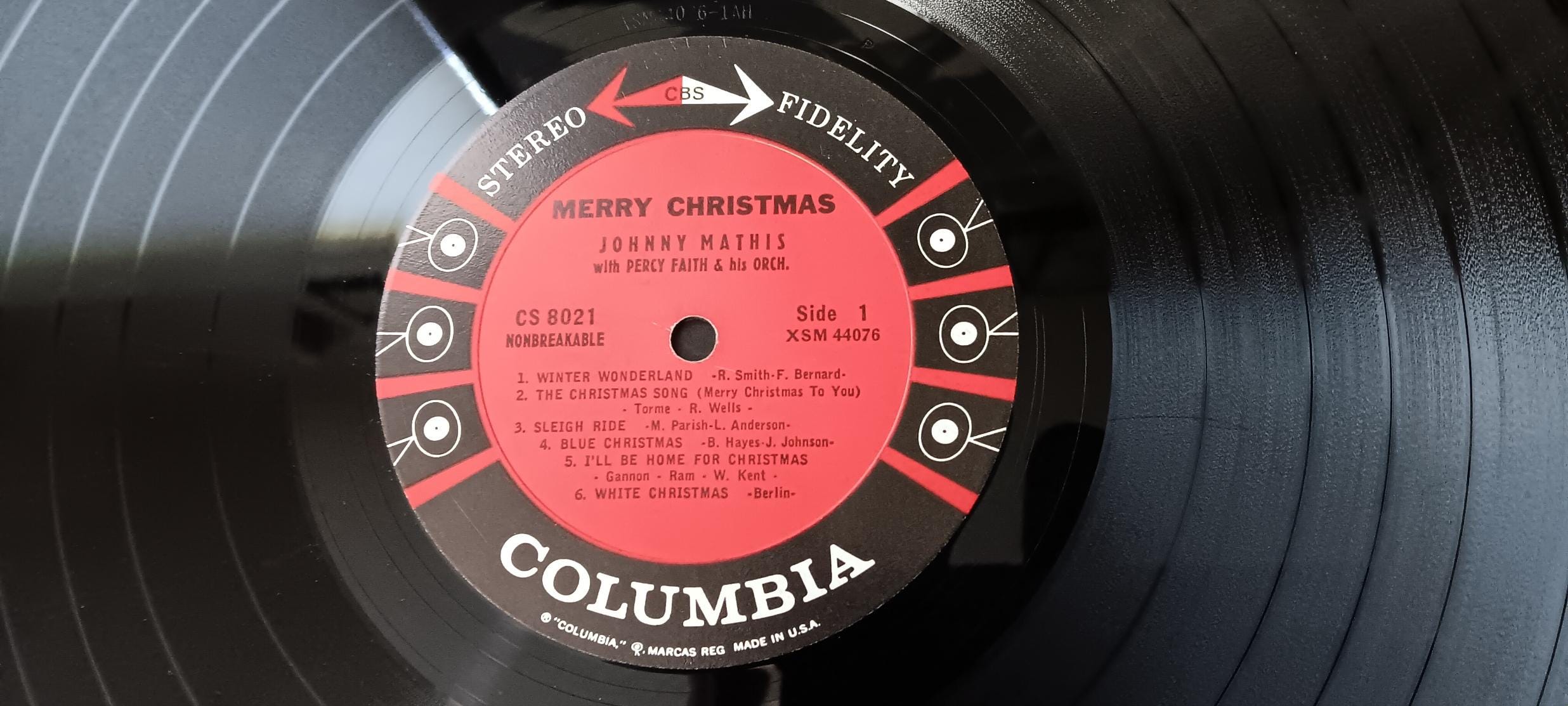 Johnny Mathis - Merry Christmas - Original 6 Eye Release - Circa