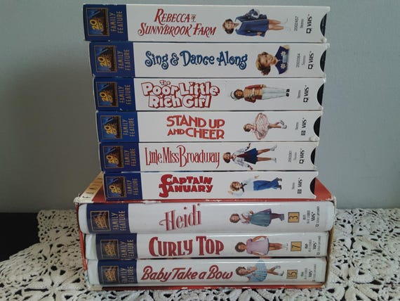 Shirley Temple - 9 VHS Bundle - Heidi - Curly Top - Baby