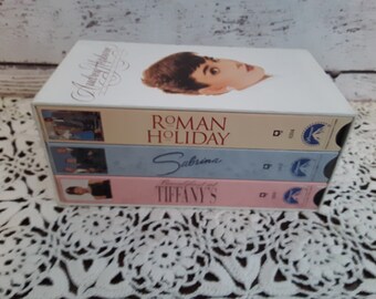 Audrey Hepburn Box Collection - 3 Classics Movies on VHS Tapes - Circa 1992