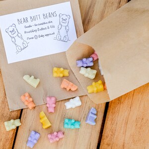 BEAR BUTT BEAN-Wipe Solution Bears, Cloth Wipe Bits, Super Gentle, eco friendly, natural, vegan, phthlatate, Paraben, and detergent free