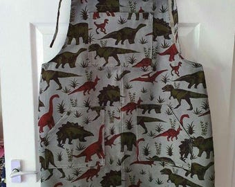 Adult Corduroy Pinafore Dress Dinosaur Bee