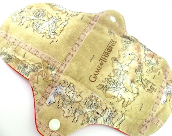 Stoffen onderlegger normaal tot zwaar 8,5". Game Map print. Plat katoen, badstof, PUL.