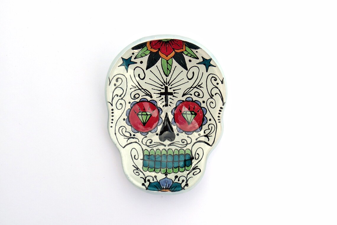 Skull Sugar Glass Skull Sugar Bowl Halloween Decoration Etsy UK