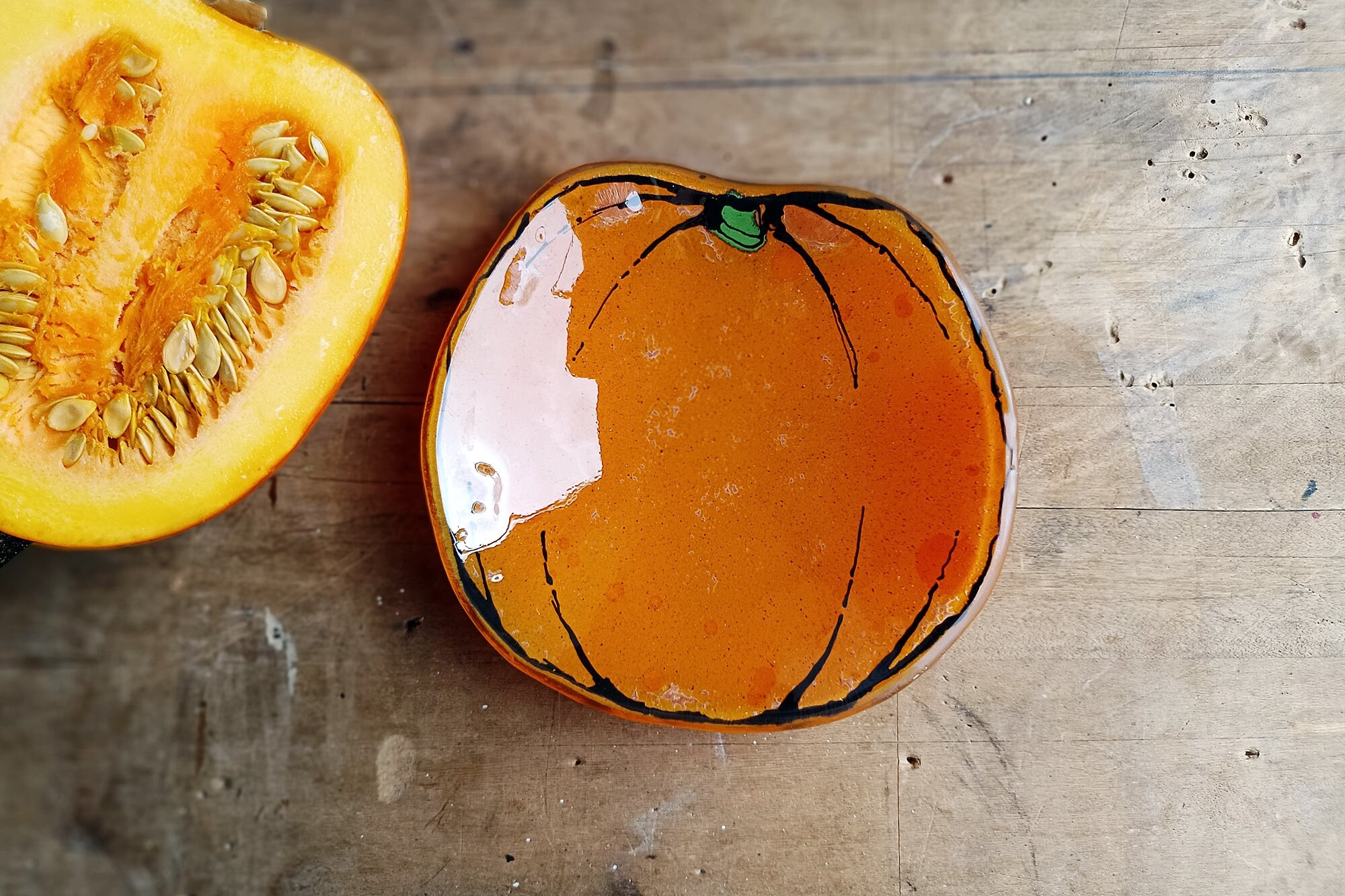 Halloween bowl pumpkin Personalised glass pumpkin Glass | Etsy