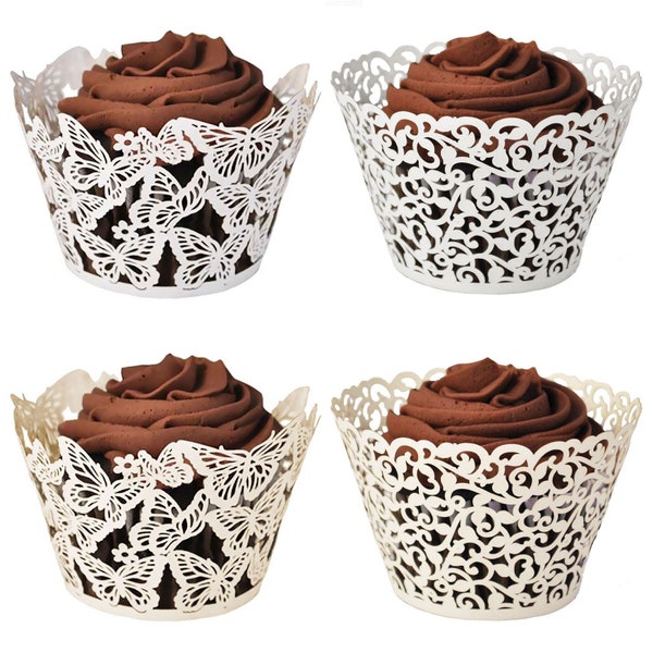 Lace Cupcake Wrapper Etsy UK