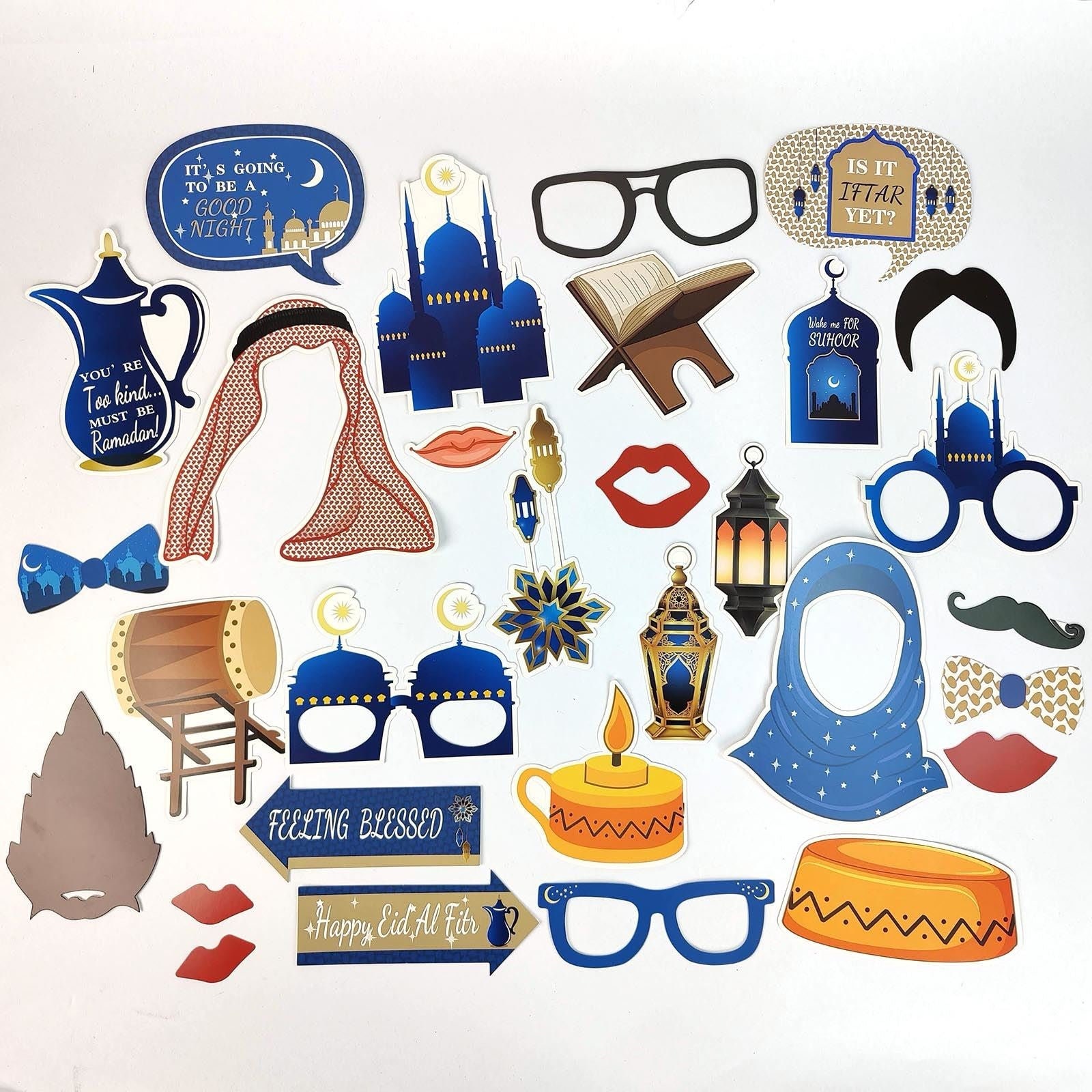 Jumbo Set of Eid Photo Booth Props Ramadan Muslim Pack Party - Etsy UK